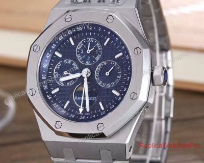 Clone Audemars Piguet Royal Oak Perpetual Calendar SS Blue Dial